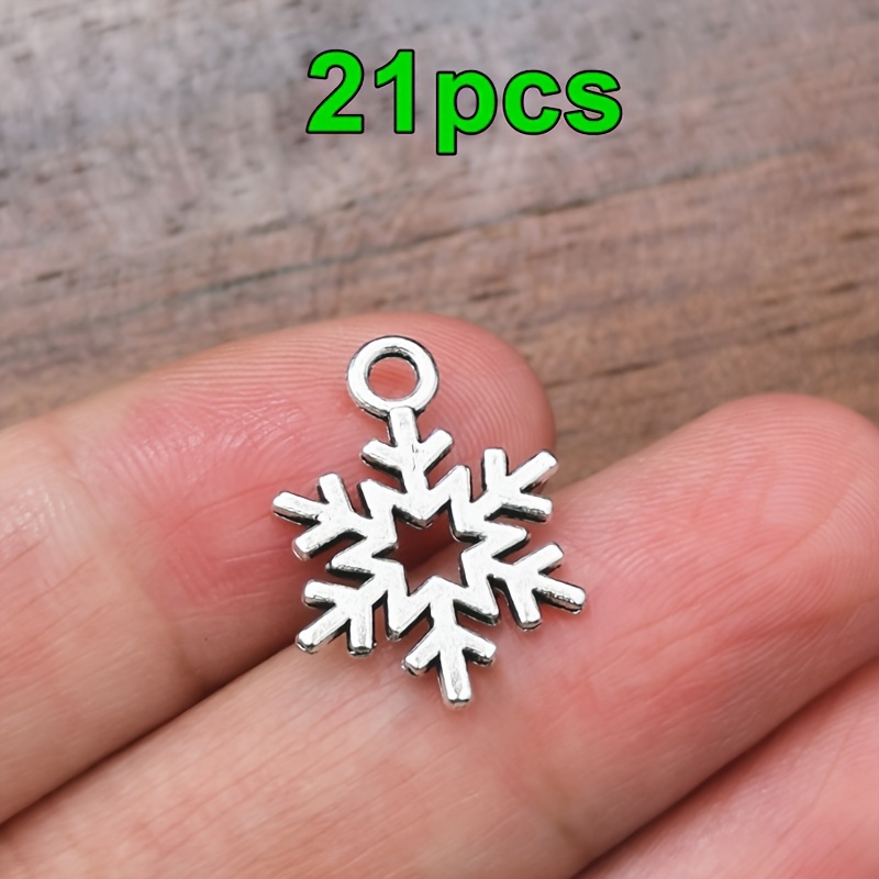 21pc Snowflake Pendant Christmas Charm Jewellery Set
